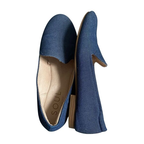 Naturalizer Soul 9.5 EU 39.5 Alexis Slip on Loafer Dark Blue Denim Comfort Flats - Picture 10 of 11